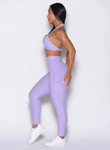 Leggings de yoga à taille élastique avec logo personnalisé OEM Leggings de yoga à taille haute Scrunch Butt Lift Leggings de gym à séchage rapide sans couture avant pour les femmes - Product Image 6