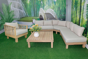 Bộ sofa góc keo phong cách được làm từ gỗ keo bền cho không gian trong nhà và ngoài trời hiện đại - Product Image 6