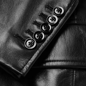 Leather <b>Blazer</b> Clean Style Comfortable Cut Custom Branding Choice for Mens Fashion Layering Office Wear and <b>Smart</b> Outfits - Product Image 4