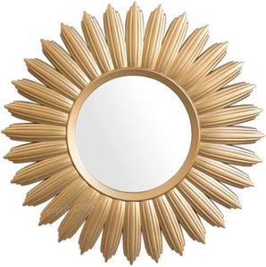 Miroir mural à motif géométrique en laiton antique Décoration de mariage de Noël rustique et moderne Cadre en bois et fer de style design contemporain - Product Image 2