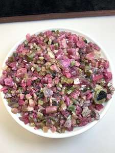 พลอยทัวร์มาลีนธรรมชาติจากอัฟกานิสถาน ไม่ผ่านการบำบัด หลายสี น้ำหนัก 470 กรัม สำหรับทำเครื่องประดับและบำบัดรักษา - Product Image 5