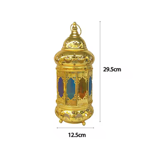 Lanterne moderne en fer LED faite à la main de haute qualité Festival des lanternes Musulman Eid Mubarak Ramadan et Eid Décoration Fournitures de fête PartyMaker - Product Image 3