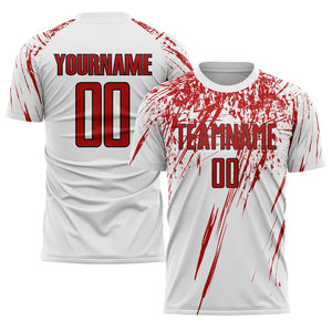 Maillot de football en vente directe d'usine pour hommes et femmes, respirant, léger, manches courtes, col en V, 100% polyester, couleurs personnalisables - Product Image 6
