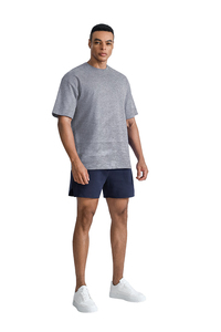 T-shirt long en coton doux, surdimensionné et uni, en tissu tricoté de qualité - Product Image 4