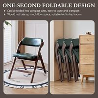 Chaises de salle à manger pliantes modernes en acier inoxydable vert, sièges rembourrés, lot de 2 chaises d'appoint empilables pour hôtel, salon, chambre à coucher