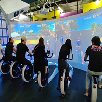 Bicicleta Interactiva Inteligente, Sistema de Juego de Proyección de Ciclismo Inmersivo para Campamentos de Entrenamiento, Deportes Juveniles y Centros de Juego
