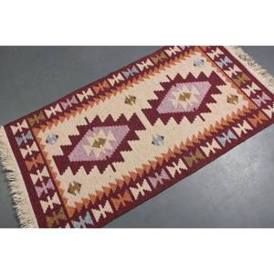 พรมวินเทจสไตล์ตุรกี ขนาด 2.6x4.6 ฟุต สีแดงเบจล้วน - Product Image 1