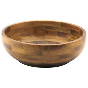 Bol de service rond en bois de teck de style moderne pour la fête Bol de service alimentaire de style nouveau avec un prix compétitif pour les décorations de table - Product Image 4