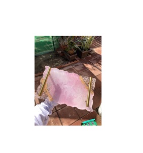 Compre bandejas de resina de primera calidad con mango de metal para la decoración de la cocina del hogar de lujo tienda en línea - Product Image 2