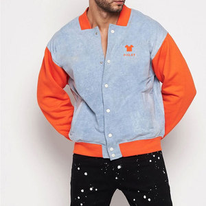 2025 Winter Collection <b>Men's</b> 100% Cotton <b>Long</b> Sleeve Breathable Casual Letterman <b>Jacket</b> Custom Designs Stand Collar Street Wear - Product Image 4