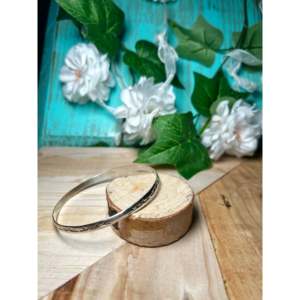 Navajo Handmade Sterling <b>Silver</b> Fine <b>Bangle</b> <b>Bracelet</b> - Product Image 3