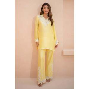 Ladies' Loose Satin Lace 2-Piece Short Set-Summer Solid Trousers & Short <b>Top</b> XS-XXL - Product Image 1
