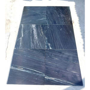 Dalle de marbre marin noir durable pour mur d'accent d'intérieur et cuisine Pierre naturelle polie pour villa Garantie 1 an - Product Image 1