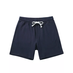 Pantalones cortos de punto informales de algodón 100% para hombre, ajuste relajado, transpirables, ligeros, de secado rápido, cintura elástica para entrenamiento, gimnasio, comodidad diaria - Product Image 2