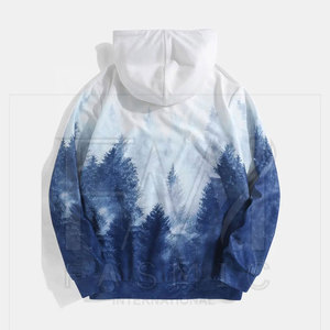 Sweat à capuche 100% coton pour hommes à la mode de haute qualité léger brodé impression solide tissu personnalisable pour la tenue d'hiver - Product Image 2
