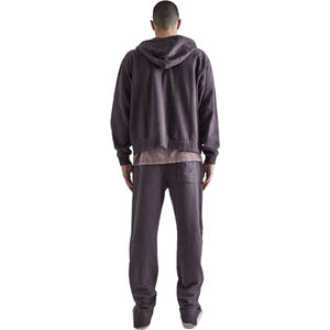 Sudadera con capucha y cremallera desgastada de gran tamaño con diseño elegante único Ropa de calle de alta calidad Sudaderas con cremallera con demanda personalizada Precio bajo - Product Image 4