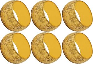 Rond de serviette en métal floral fait à la main grands rassemblements de famille de tous les jours fêtes matériel de papier Durable décor de table Table à manger - Product Image 2