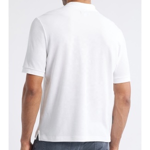เสื้อกีฬาแขนสั้นผ้าแคนวาสสำหรับผู้ชายเสื้อกอล์ฟผ้าคอตตอน100% ทึบโลโก้แบบกำหนดเอง - Product Image 3