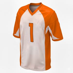 Maillot de football américain personnalisé de qualité supérieure, manches courtes, grande taille, imprimé par transfert thermique, unisexe pour les sports d'équipe - Product Image 2