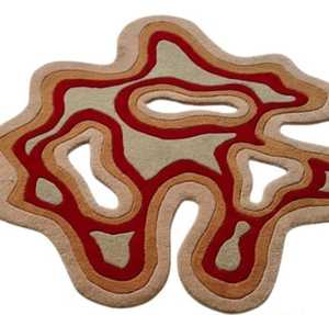 KNOT RUG Tapis irrégulier en forme d'amibe Tufté à la main 100% laine de Nouvelle-Zélande Salon, Hall Personnaliser la taille et la couleur disponibles - Product Image 5