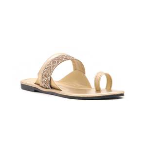 Chappal formel doré pour dames - Product Image 3