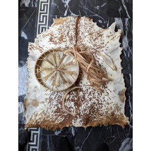 Shamanic กลองทำจากหนังวัวกระทิง, หนังแกะหนังแพะทำด้วยมือวัสดุกลองพื้นเมือง - Product Image 4