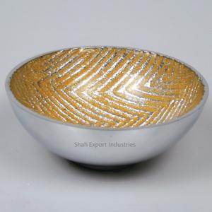 Cuenco redondo de aluminio con acabado plateado de buena calidad para el hogar y utensilios de cocina, cuencos para servir comida y ensalada de mesa - Product Image 5