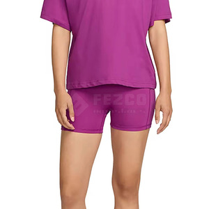 Short de yoga côtelé respirant pour femmes Short de yoga de gymnastique à la rue pour femmes Vêtements actifs et décontractés pour femmes - Product Image 4