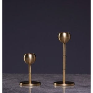 Candelabro Piramidal Moderno de Latón Macizo, Portavelas Geométrico para Decoración del Hogar, Centro de Mesa de Metal Único - Product Image 2