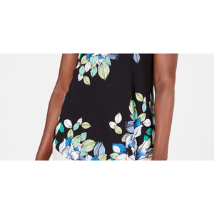 JM Collection Top da donna nero con scollo rotondo, taglia piccola, stampato, per il tempo libero - Product Image 3