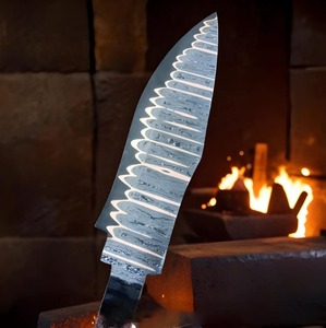 ท่อนเหล็กเหล็กเปล่าชั้นด้านในเป็นเหล็กเหล็กดามัสกัสทำด้วยมือทองแดง - Product Image 5