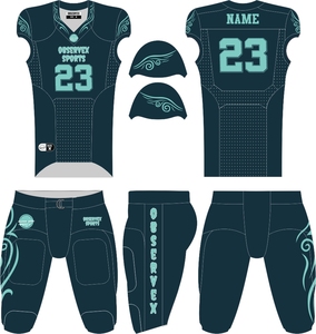Ensemble de football américain personnalisé pour les jeunes Maillot Hommes Femmes Entraînement Sports Sublimation Conceptions Col V Maille Uniforme de football américain - Product Image 1