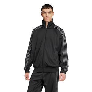 ชุดวอร์มทรงหลวมมีซิปเต็มรูปแบบกันลมสีดำและสีขาวดีไซน์ลายทางแฟชั่นไซส์ใหญ่ - Product Image 1