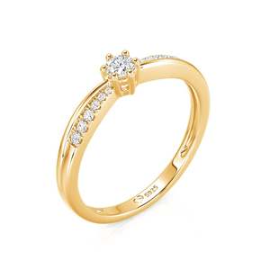 Jeulia 18K Gold Crossover Pave Emerald Cut Diamond Promise <b>Ring</b> Tarnish Free Anniversary <b>Ring</b> - Product Image 2