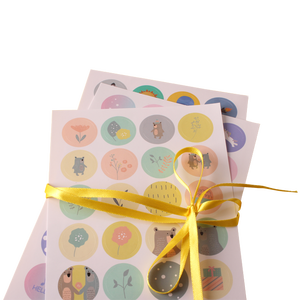 แผ่นสติกเกอร์ส่งเสริมการขายสำหรับบรรจุภัณฑ์เบเกอรี่ร้านกาแฟและการสร้างแบรนด์ธุรกิจอาหาร - Product Image 1