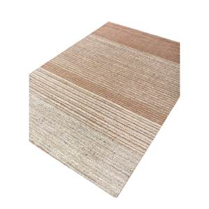 Alfombra de Lana y Viscosa Tejida a Mano con Diseño de Rayas Contorneadas, Rojo y Naranja-Hwv-51078 para Uso Doméstico - Product Image 2