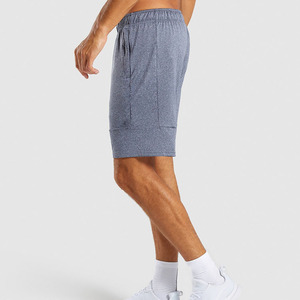 Shorts de survêtement pour homme en toile 100% coton, lavage clair, taille haute, uni, vintage, avec décoration en dentelle, décontracté, streetwear, respirant, élastique - Product Image 2