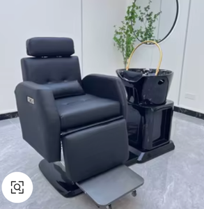 Unidad Profesional Eléctrica de Lavacabezas Dividida con Cama de Spa Giratoria para Salón de Peluquería, Lavado Corporal Completo con Comodidad - Product Image 1
