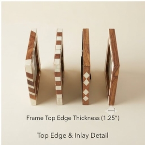 Wooden Photo <b>Frames</b> With Chevron Pattern 4x6 Inch Aperture Decorative Living room & <b>Wall</b> Art - Product Image 4