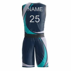 Diseño personalizado logotipo bordado hombres baloncesto camisetas y pantalones cortos equipo de baloncesto uniformes tallas grandes transpirable ropa deportiva conjunto - Product Image 2