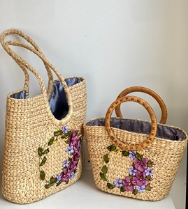 Women Traveling Water Hyacinth Handbag Beach <b>Bag</b> <b>Wicker</b> Handicrafts Totebag by Vigi Farm Vietnam - Product Image 6