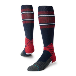 Chaussettes de sport de football de football antidérapantes de haute qualité Logo personnalisé Chaussettes en polyester de dernière conception noir et bleu - Product Image 4