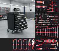 Armoire à outils mobile en acier robuste à 7 tiroirs avec roues verrouillables et doublures en EVA pour garage et atelier OEM ODM