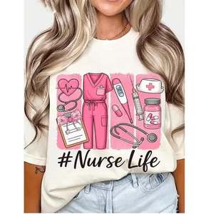 เสื้อยืดพิมพ์ลายแขนสั้นผ้าฝ้ายหนา240กรัมสำหรับผู้หญิงผ้าคอตตอน100% - Product Image 6