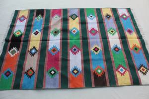 Multicolor tejido a mano algodón Dhurrie patrón de rayas geométricas lavable decorativo Flatweave alfombra artesanal indio hecho - Product Image 6