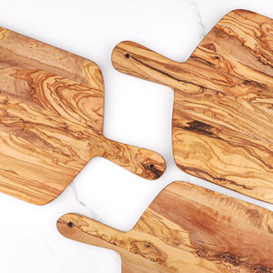 Juego de 3 bloques de cortar de madera de olivo duraderos con asas cómodas - Product Image 2