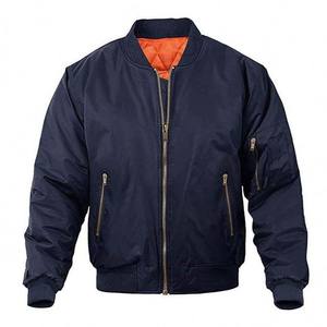 Wholesale Best Quality Bomber <b>Men's</b> <b>Jackets</b> <b>for</b> Sale <b>Men</b> Custom Satin Bomber <b>Jackets</b> With Two Side Pocket Cotton Polyester - Product Image 3