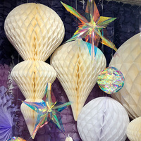 Décorations rondes en papier nid d'abeille, grande taille, faites à la main, pour la Saint-Valentin, fournitures d'intérieur, couleur personnalisée