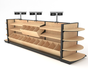 Étagères inclinées en bois dur pour l'exposition de pain et de produits de boulangerie - Product Image 5