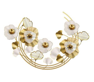 AK Laiton Décoratif Grand Laiton Or Métal Mur Art Home Decor Décoration Murale Nature Designer Mur Arts - Product Image 4